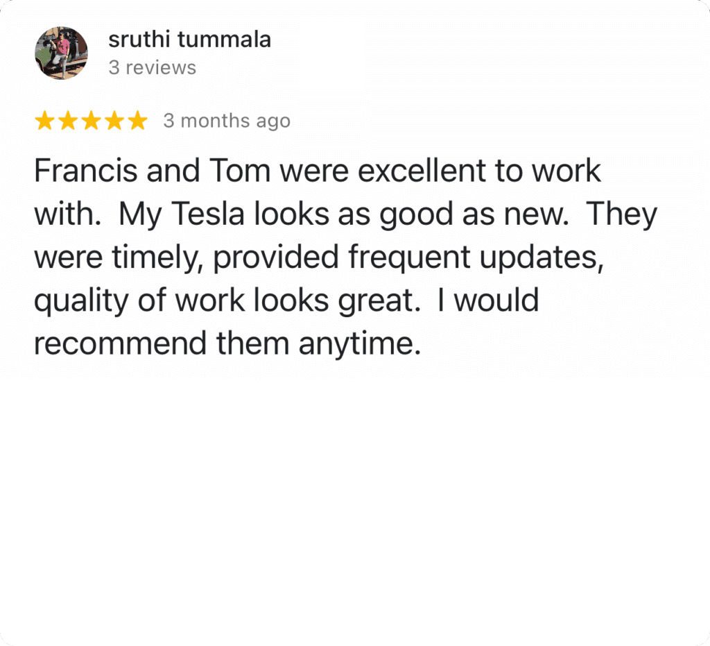 Google Review-3 Image of a google review from a customer