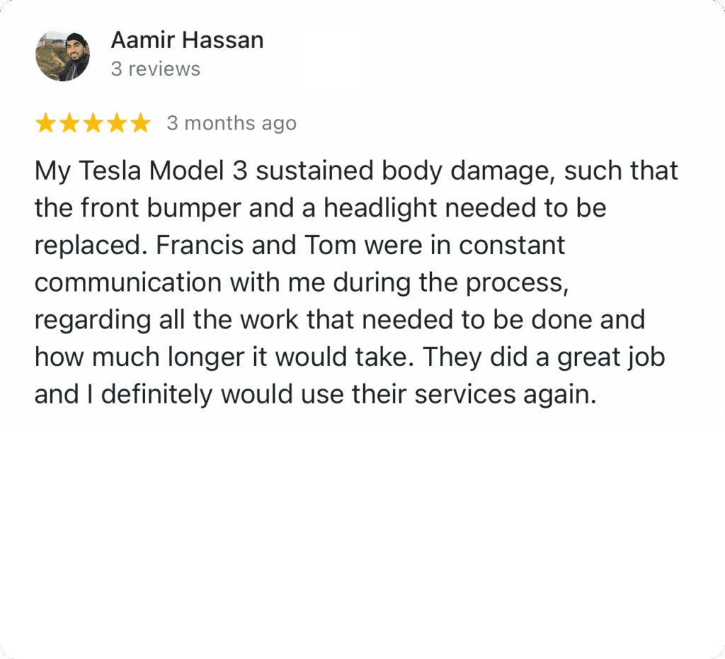 Google Review-5 Image of a google review from a customer