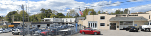 Image of the Conestoga Collision Shop from the road